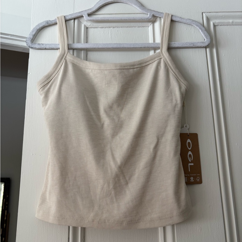 OGL Beige Ribbed Camisole